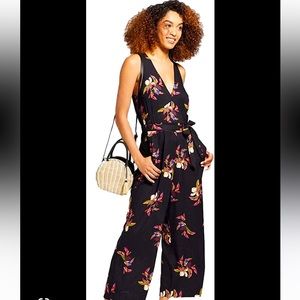 Black Floral Romper, size S